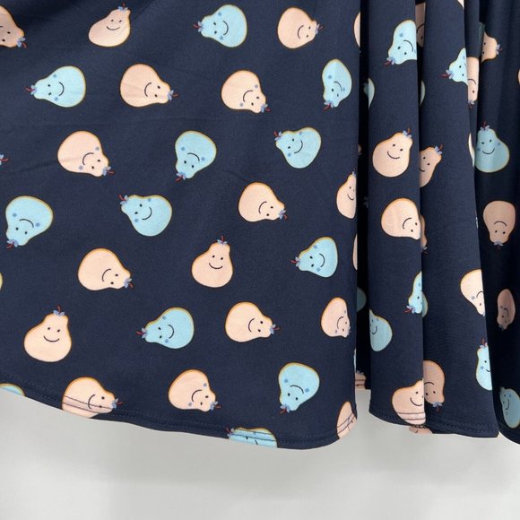 Dot Dot Smile Girl's Cap Dress 3-4 NWT Navy Blue Pear Print - Picture 4 of 6